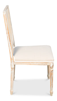 Louis XVI Style Cane Back Dining Chairs, Whitewashed, Sets of 2 - view 3