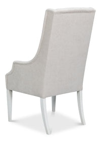Upholstered Host Dining Chair in Ivory Chenille - view 5
