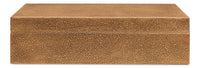 Shagreen Leather Box Set in Tawny Brown, Set of 2