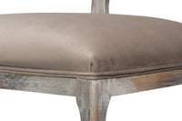 Louis XV Cane Back Dining Chairs in Gray with Taupe Seats, Sets of 2 - view 8