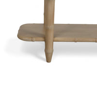 Faux Bamboo Console Table in Fruitwood Finish