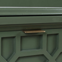 Chippendale Style Two-Door China Cabinet - Willow Shiny Finish - Drawer pull detail