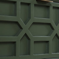 Chippendale Style Two-Door China Cabinet - Willow Shiny Finish - Geometric fretwork detail