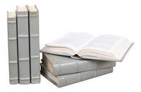 Gray Book Set of 12 in Antiqued Leather and Paper - view 6