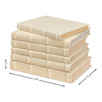 Linen Book Set of 12 in Ivory with Stitched Cloth Covers