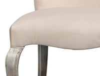 Louis XV Dining Chairs in Cream with Silvered Legs, Sets of 2 - view 6