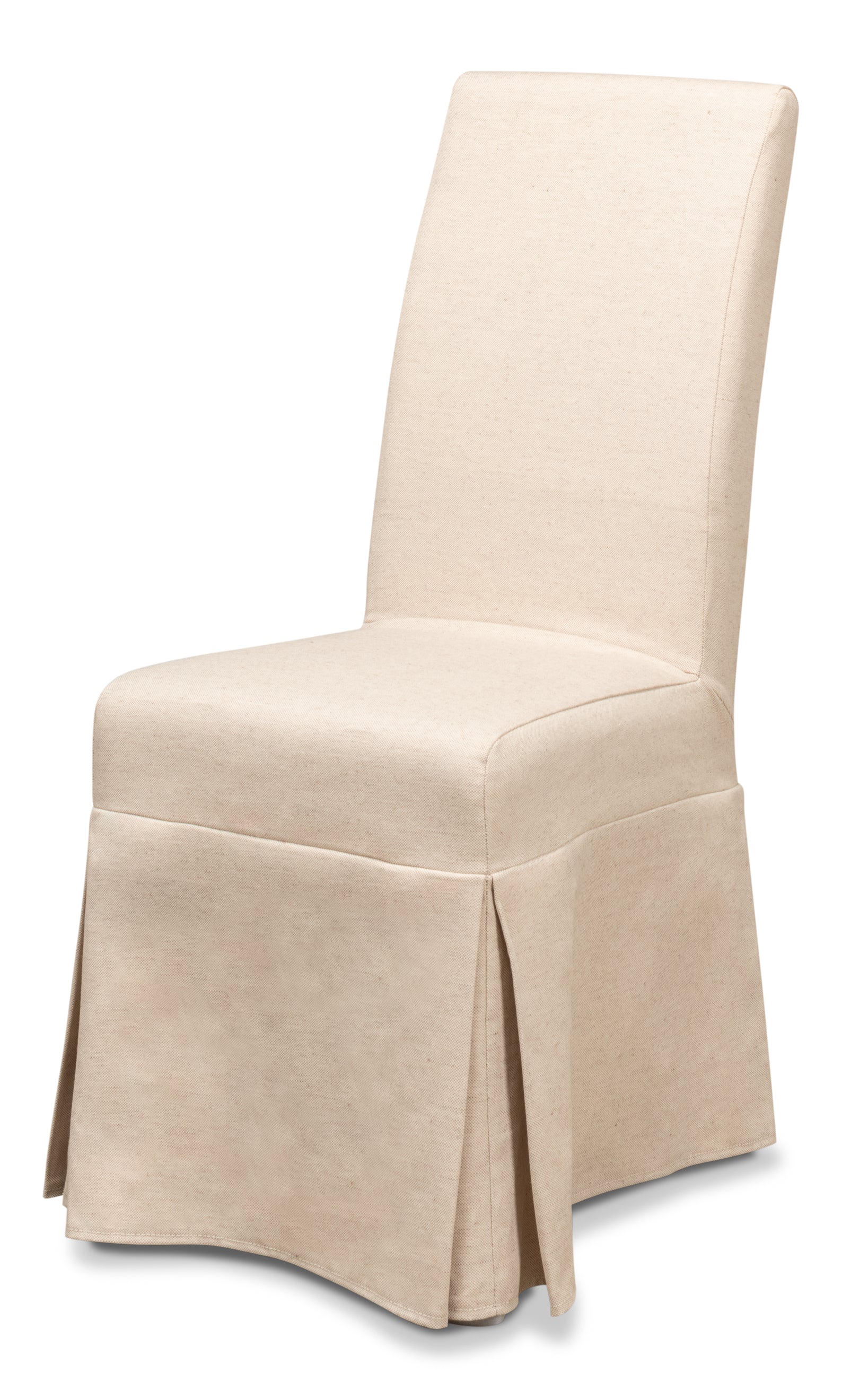 Slipcovered Dining Chairs in Beige Sailcloth, Sets of 2