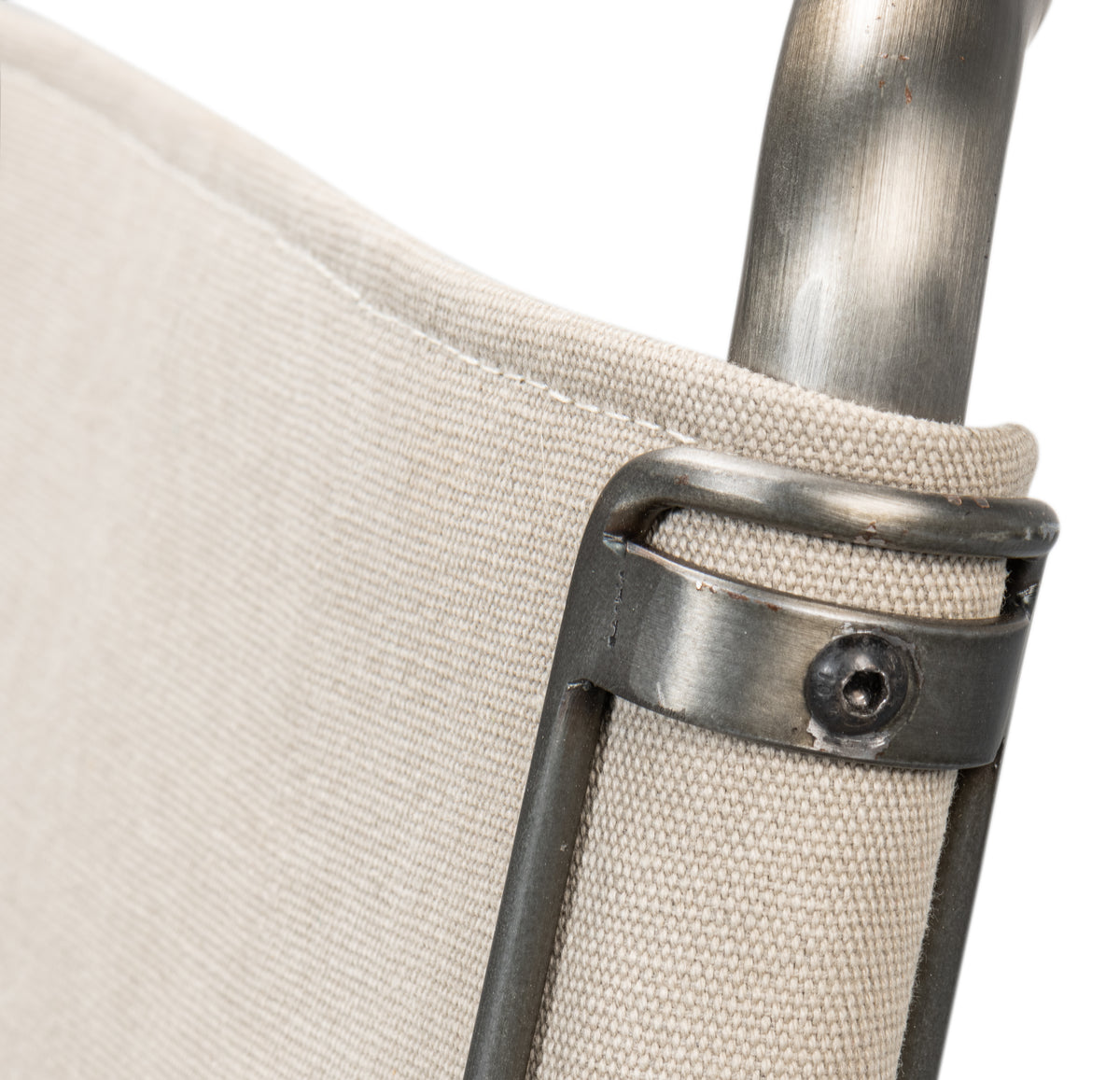 Cantilever Dining Chairs in Canvas and Steel, Sets of 2 - view 9
