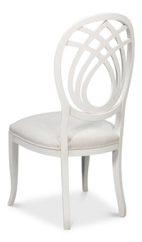 Neoclassical Dining Chairs with Ribbon Backs in White, Sets of 2 - view 5