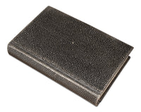 Shagreen Embossed Gray Book Set in Leather, Set of 12 - view 7