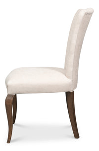 Louis XV Dining Chairs in Cream with Dark Brown Legs, Sets of 2 - view 3