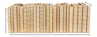 Leather Bound Ivory Book Set with Decorated Spines, Set of 24 - view 9