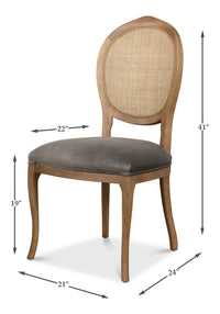 Louis XV Cane Back Dining Chairs in Driftwood, Sets of 2 - view 11