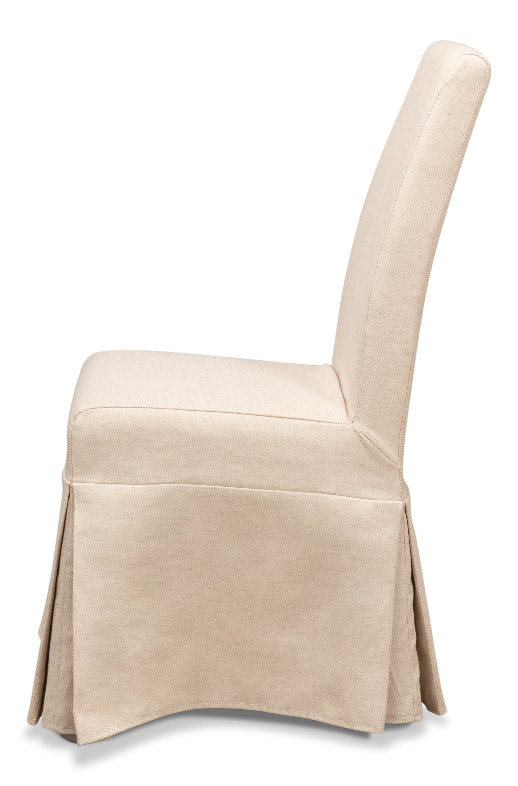 Slipcovered Dining Chairs in Beige Sailcloth, Sets of 2 - view 3