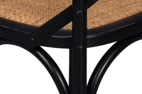 Bistro Dining Chairs in Black Bentwood with Cane Seats, Sets of 2 - view 8