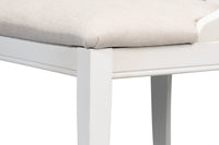 Deco Klismos Dining Chairs in White with Cream Seats, Sets of 2 - view 10