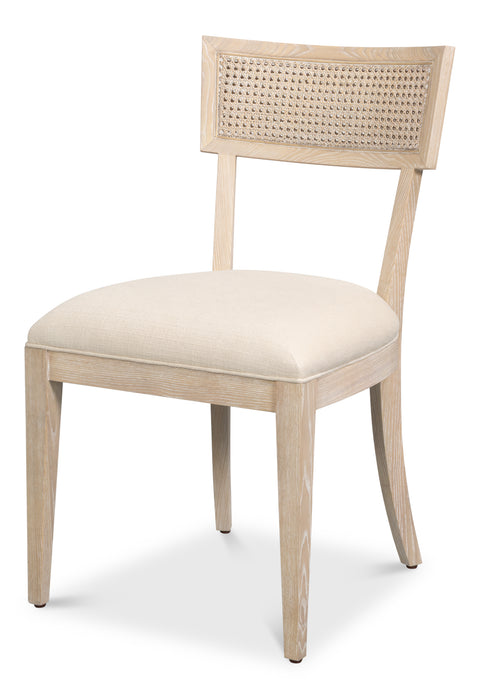 Swedish Klismos Cane Back Dining Chairs, Bleached Oak, Sets of 2