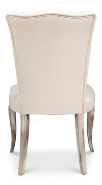 Louis XV Dining Chairs in Cream with Silvered Legs, Sets of 2 - view 4