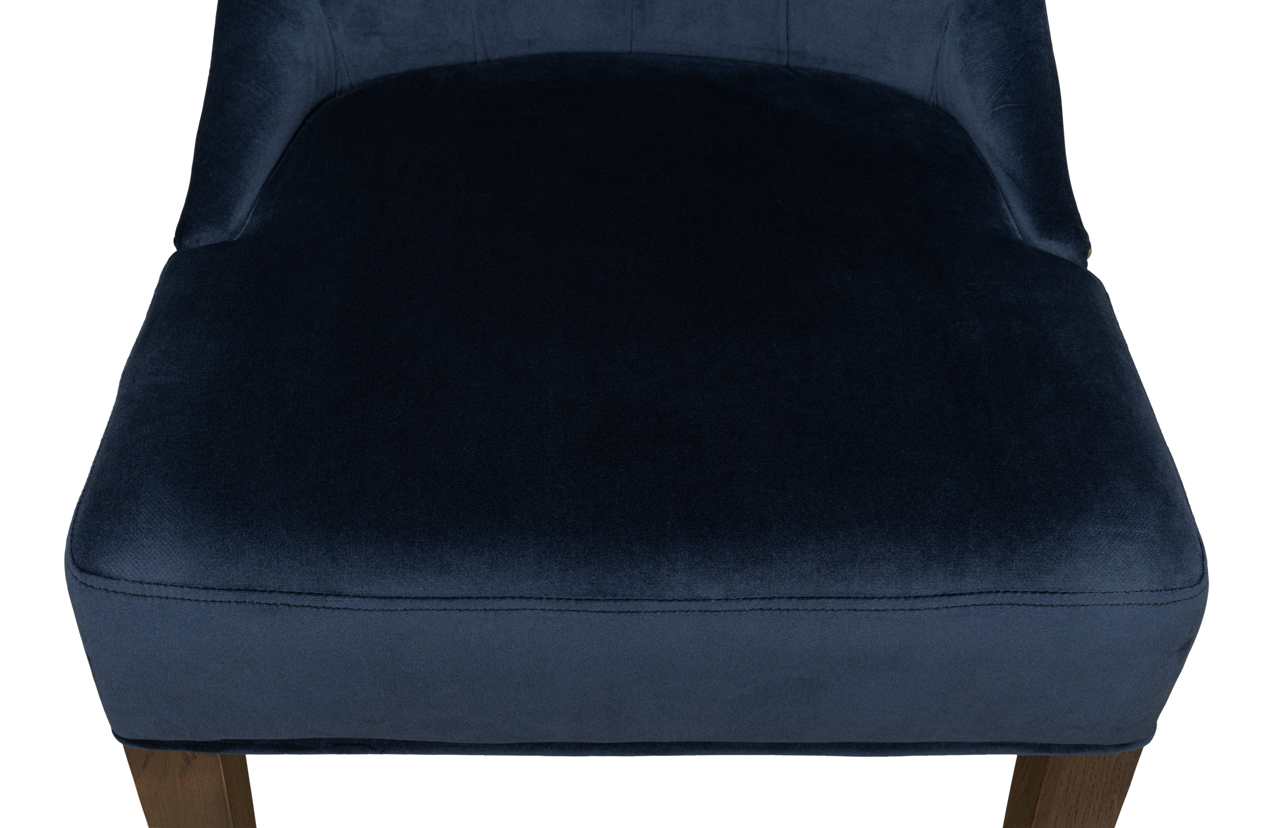 Tufted Velvet Dining Chairs in Navy Blue, Sets of 2 - view 9
