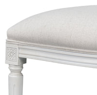 Louis XVI Dining Chairs in White with Cream Seats, Sets of 2 - view 6