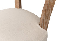 Limed Oak Dining Chairs in Beige Linen, Sets of 2 - view 9