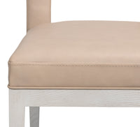 Keyhole Back Leather Dining Chairs, Sets of 2 - view 9