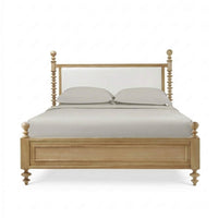 Bobbin Post Queen Bed in Fruitwood Finish