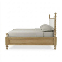 Bobbin Post Queen Bed in Fruitwood Finish