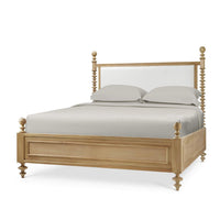 Bobbin Post Queen Bed in Fruitwood Finish