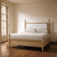 Bobbin Post Queen Bed in Fruitwood Finish