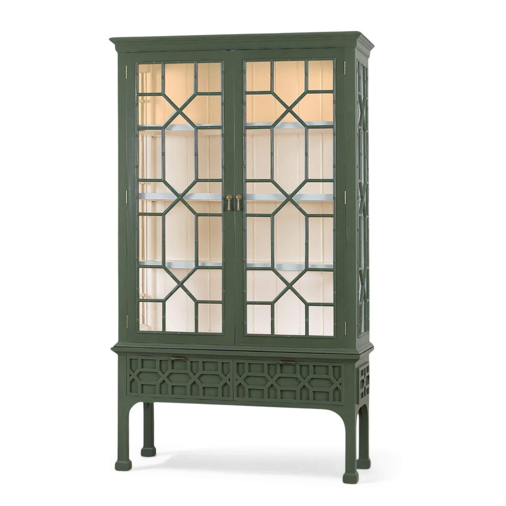 Chippendale Style Two-Door China Cabinet