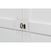 Cottage White Media Buffet in Solid Pine with Ring Pulls