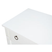 Cottage White Media Buffet in Solid Pine with Ring Pulls