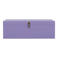Deco Shagreen Nesting Boxes, Lilac with Brass, Set of 3