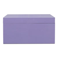 Deco Shagreen Nesting Boxes, Lilac with Brass, Set of 3