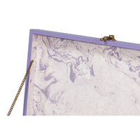 Deco Shagreen Nesting Boxes, Lilac with Brass, Set of 3