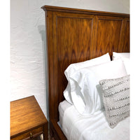 Country Wood King Bed with Paneled Headboard