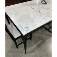 Modern Iron and Marble Dining Table