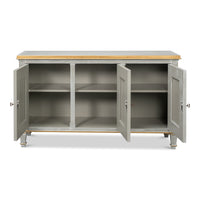 Louis XVI Buffet in Gray and Gold, 60 Inches