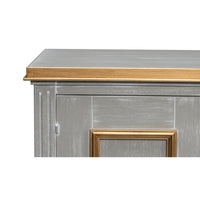 Louis XVI Buffet in Gray and Gold, 60 Inches