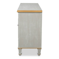 Louis XVI Buffet in Gray and Gold, 60 Inches