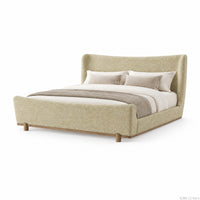 Modern Upholstered King Size Bed  - alt fabric 1