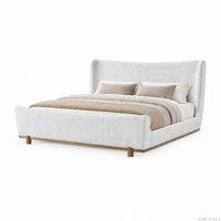 Modern Upholstered King Size Bed  - alt fabric 2