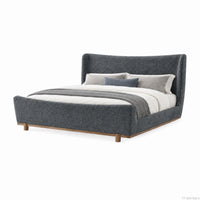 Modern Upholstered King Size Bed  - alt fabric 4