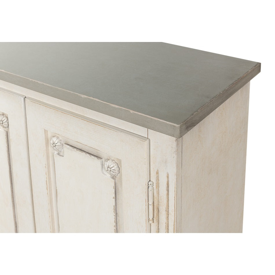 French Country Sideboard, 96" – White and Grey - additional view