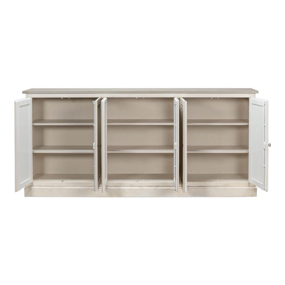 French Country Sideboard, 96" – White and Grey - additional view