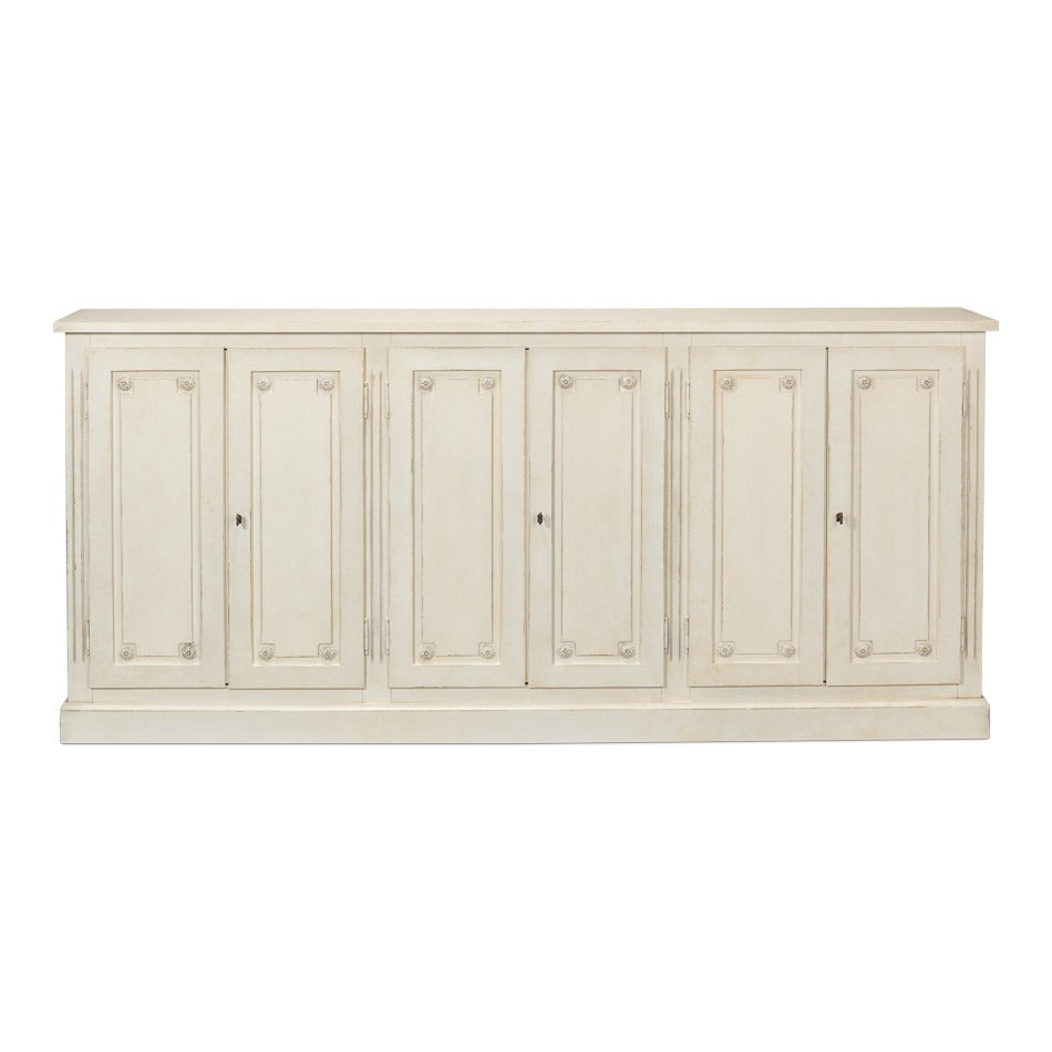 French Country Sideboard, 96" – Antiqued White - additional view