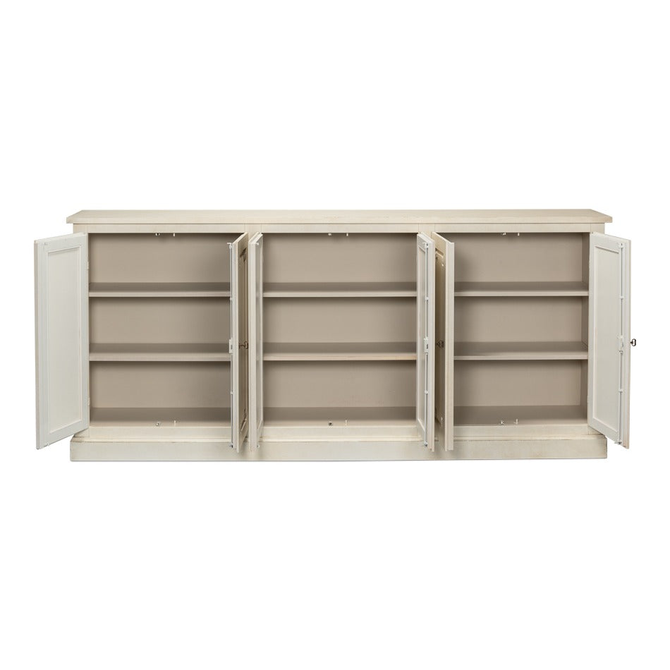 French Country Sideboard, 96" – Antiqued White - additional view