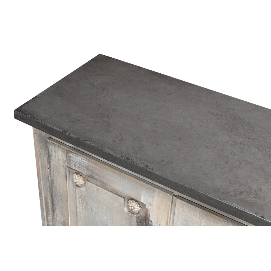 French Country Sideboard, 96" – Grey Oak with Stone Grey Top - additional view