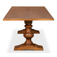 Antiqued Italian Trestle Dining Table, 84